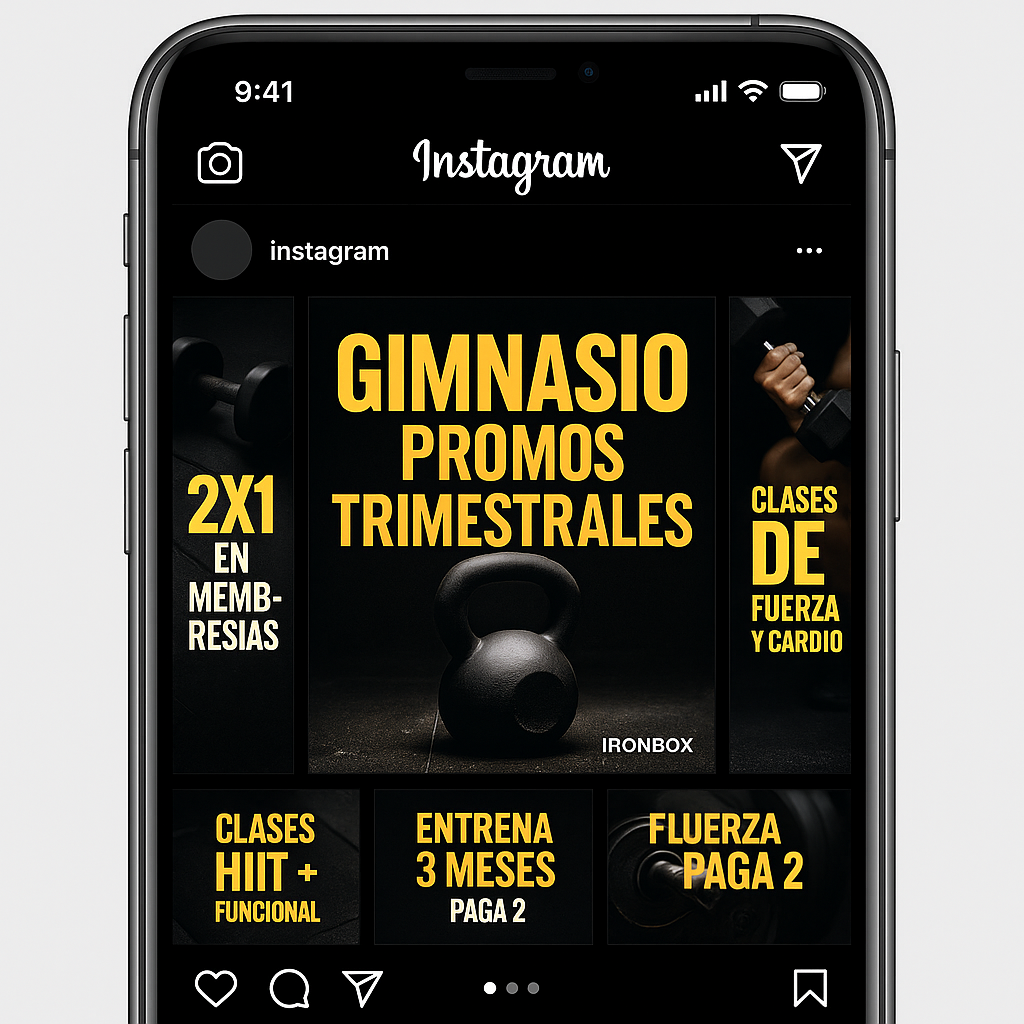 IronBox — Gimnasio — Promos trimestrales (slide 1)